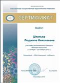 Сертификат. Региональный конкурс ФГБОУ ВО  НГПУ . Номинация "Мой помощник - кабинет"